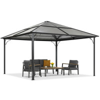 Сучасна садова альтанка Santiago 4x4m Garden Point antracyt