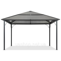 Сучасна садова альтанка Santiago 4x4m Garden Point antracyt