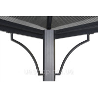 Сучасна садова альтанка Santiago 4x4m Garden Point antracyt