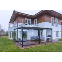 Металева альтанка Martinique 5 х 3,6 м Palram - Canopia Heat Block антрацит Металева альтанка Martinique 5 х 3,6 м Palram - Canopia Heat Block антрацит