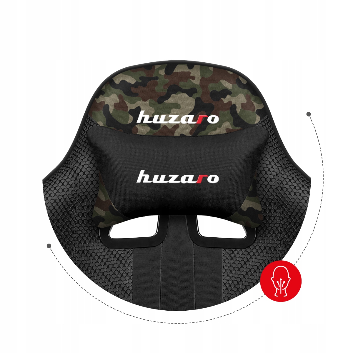 Обертове ІГРОВЕ КРІСЛО З ПІДНІЖКОЮ Huzaro Force 4.7 Camo Mesh Максимальна висота сидіння 53 см