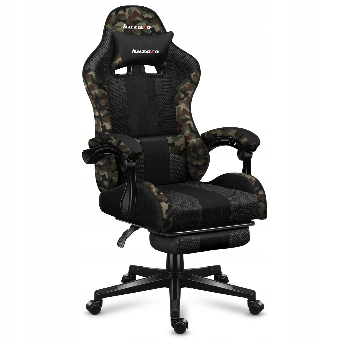 ІГРОВЕ КРІСЛО ПОВОРОТНЕ З ПІДНІЖКОЮ Huzaro Force 4.7 Camo Mesh